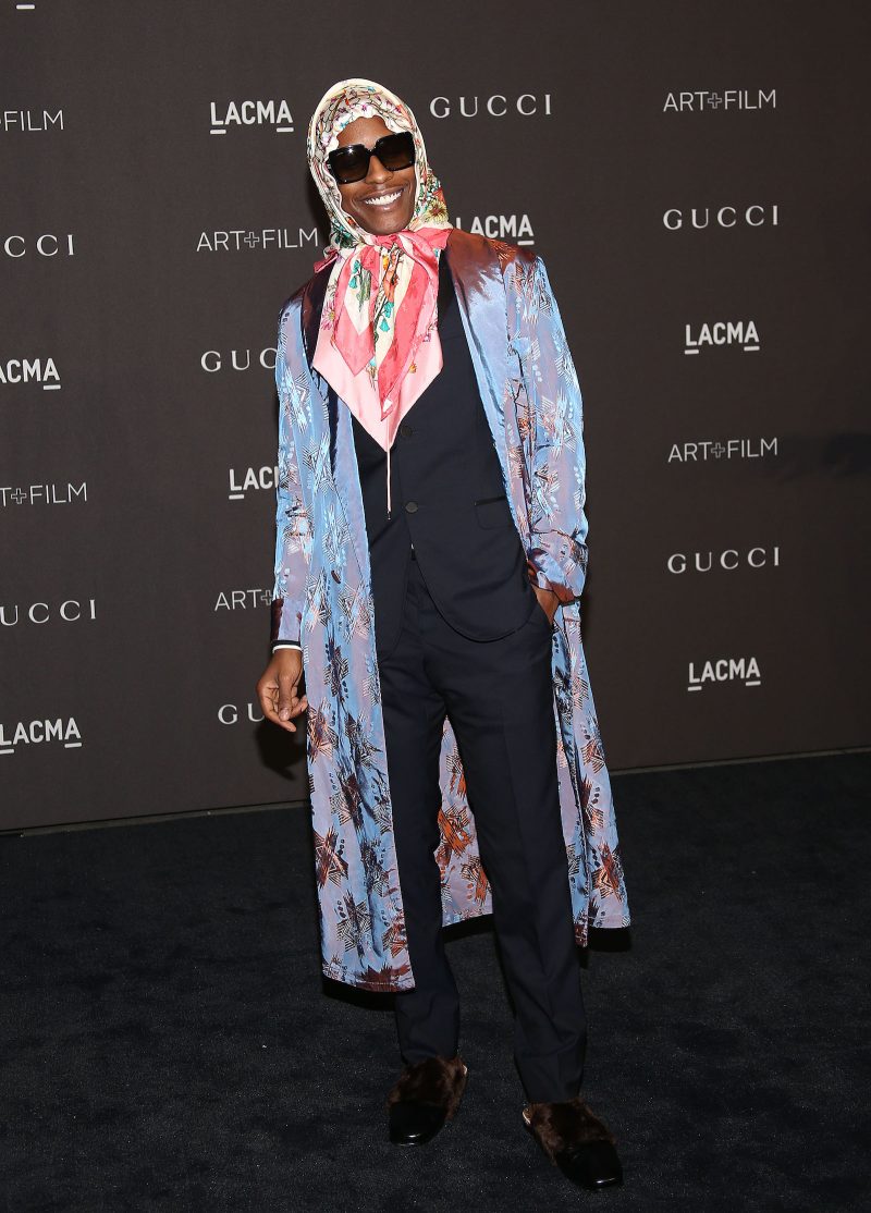 A$AP Rocky wore a Gucci head scarf on the red carpet and people are ...
