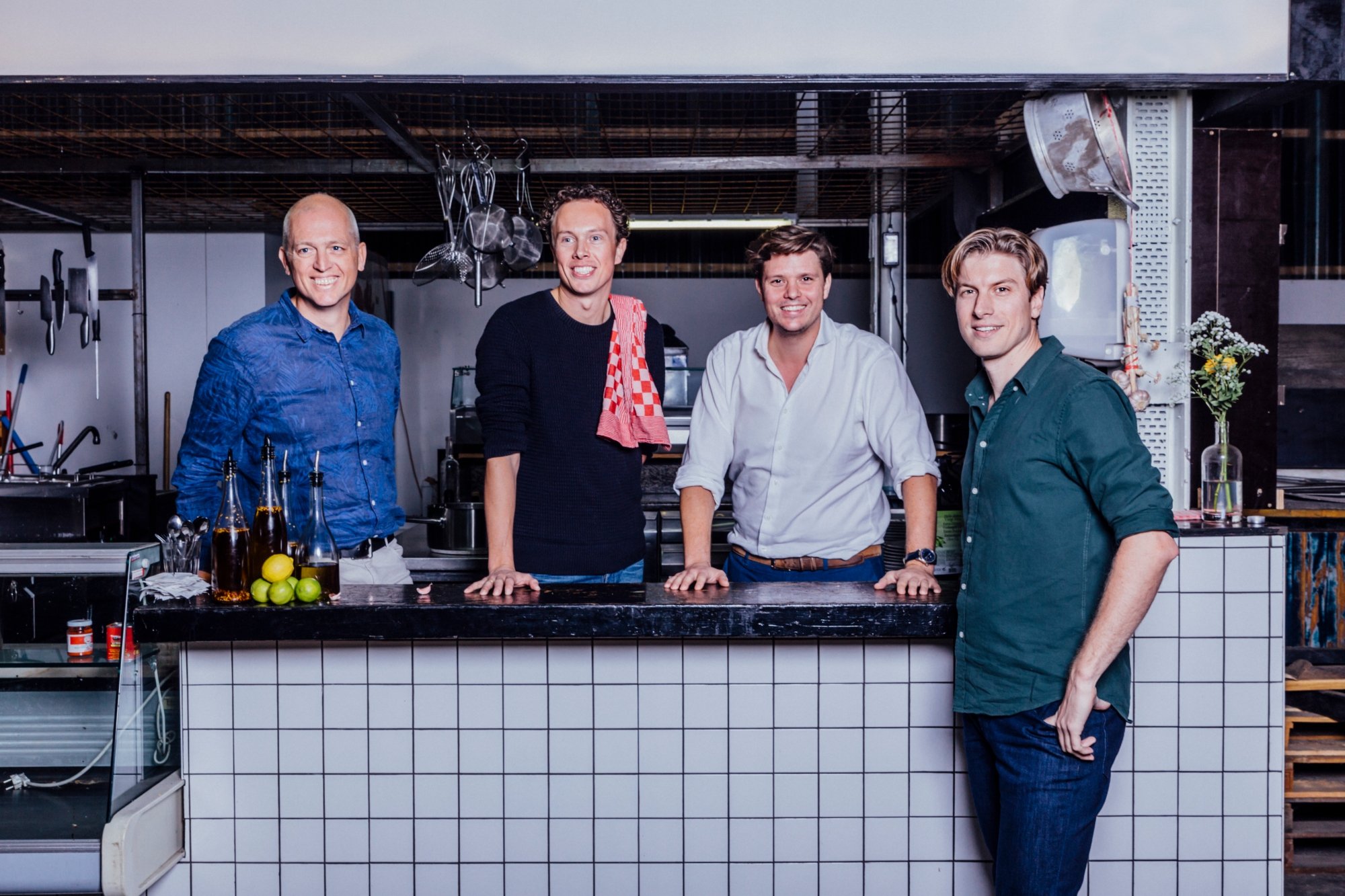 Crisp-oprichters René Bink, Tom Peeters, Michiel Roodenburg en Eric Klaassen