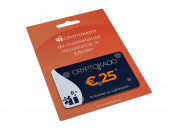 De fysieke cadeaukaart van Cryptokado is verkrijgbaar ter waarde van 25 euro. Foto: CryptoKado