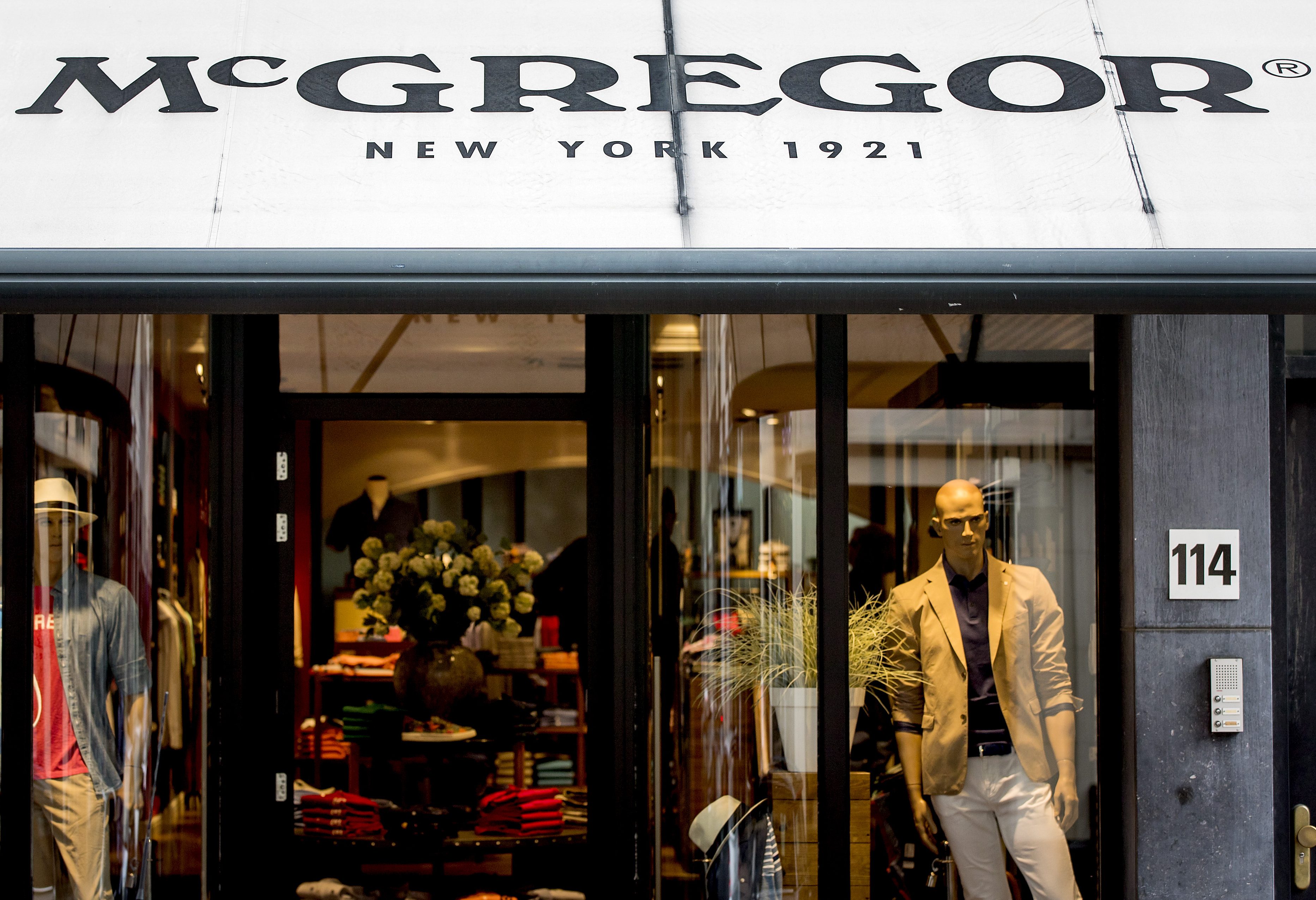 Een McGregor-winkel in Amsterdam in 2016.