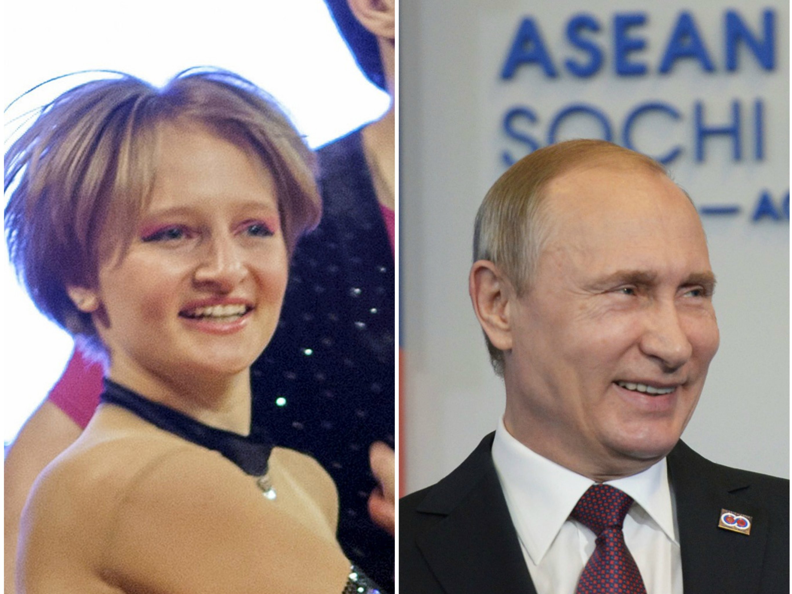 Katerina Tikhonova en de Russische president Vladimir Poetin.