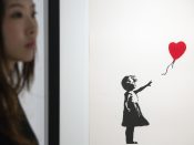 'Girl with a balloon' van de Britse kunstenaar Banksy