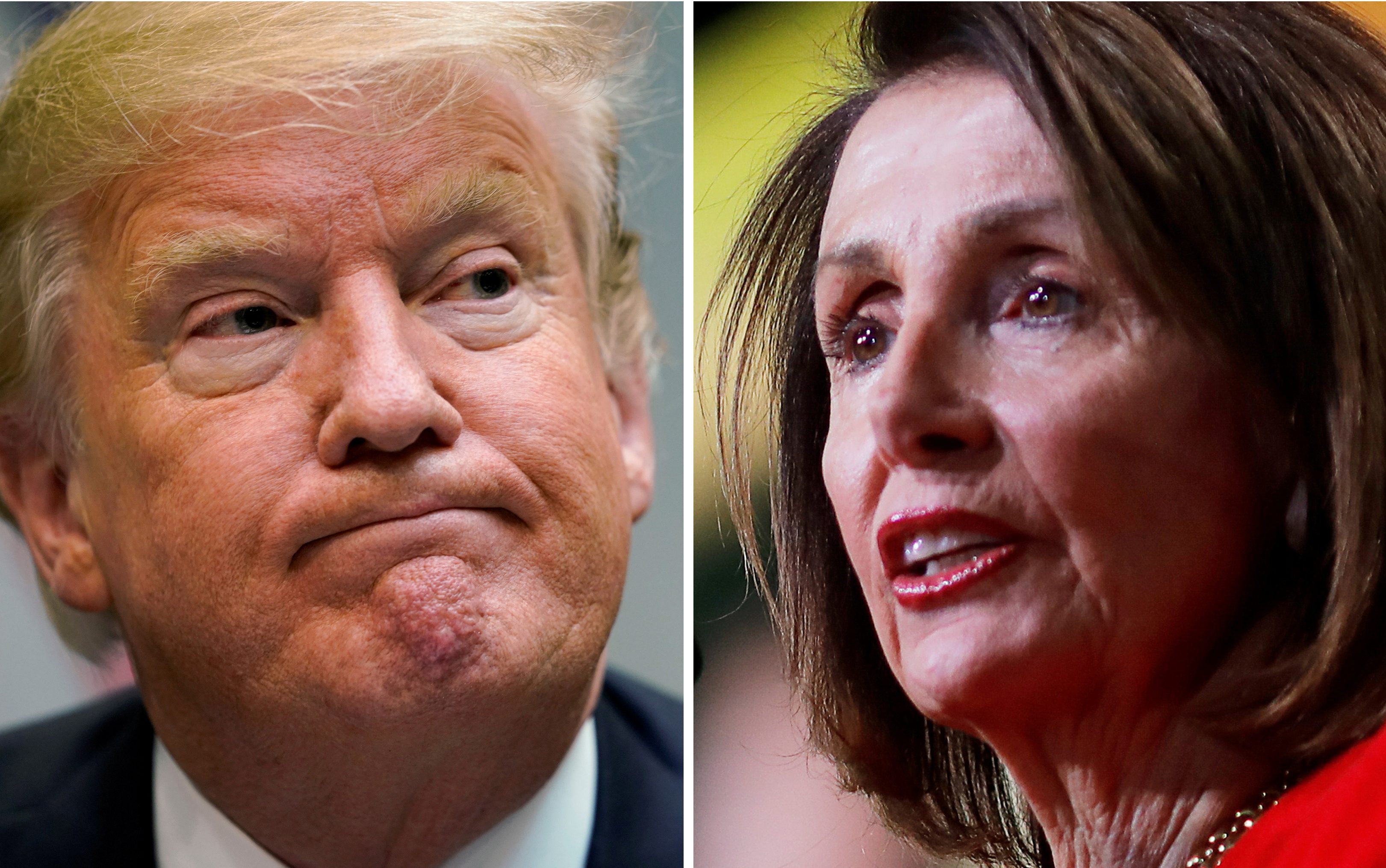 Donald Trump en Nancy Pelosi