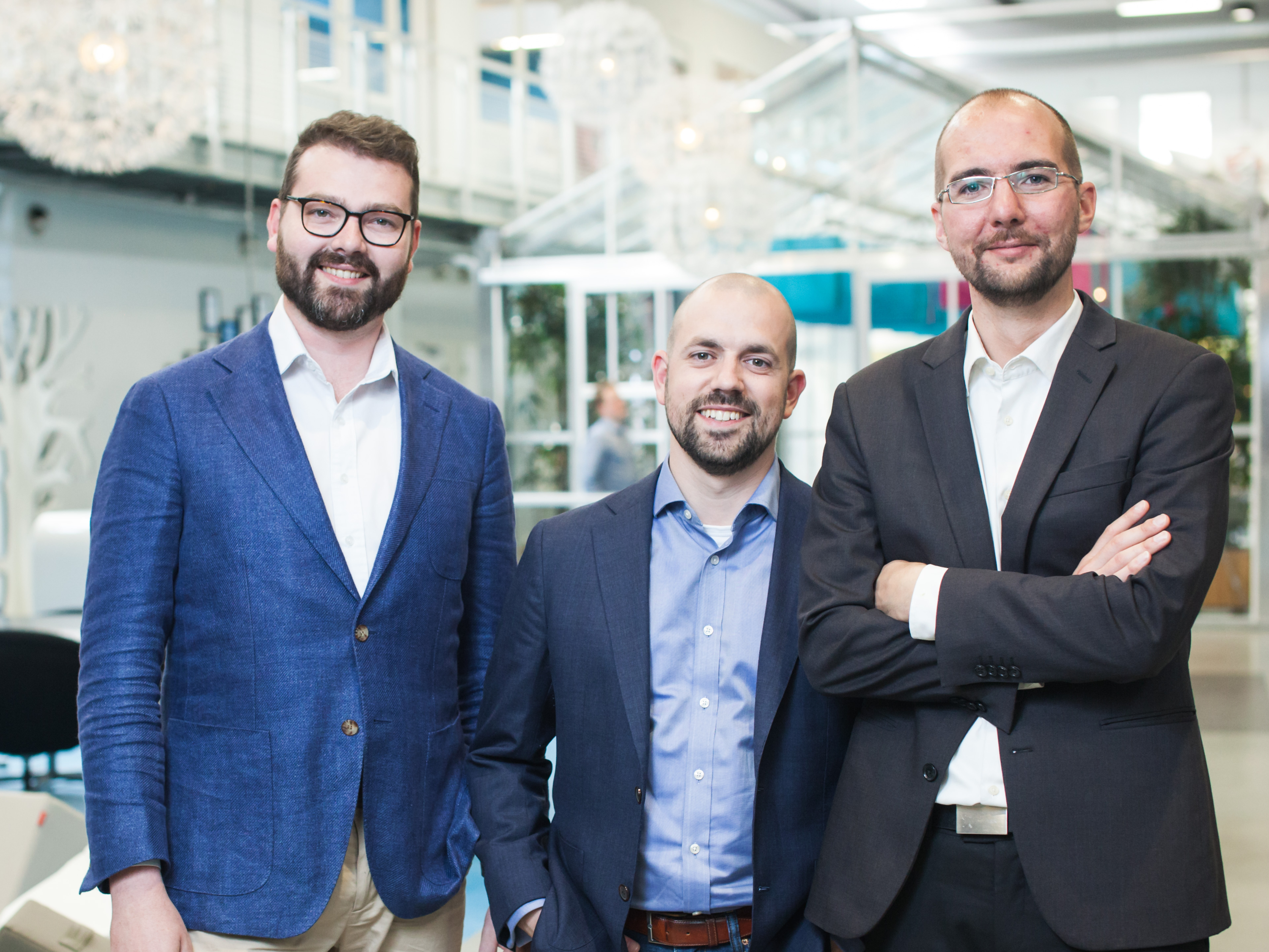 De drie oprichters van Nerdalize: Boaz Leupe, Florian Schneider en Mathijs de Meijer.