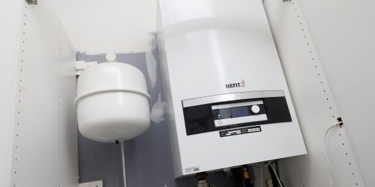 Een warmtepomp in een huishouden.