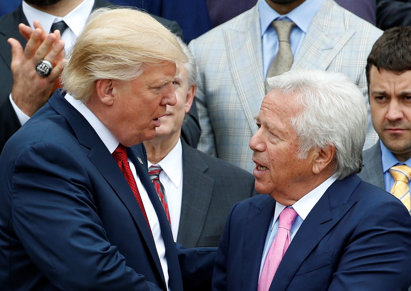 President Donald Trump and New England Patriots owner Robert Kraft.