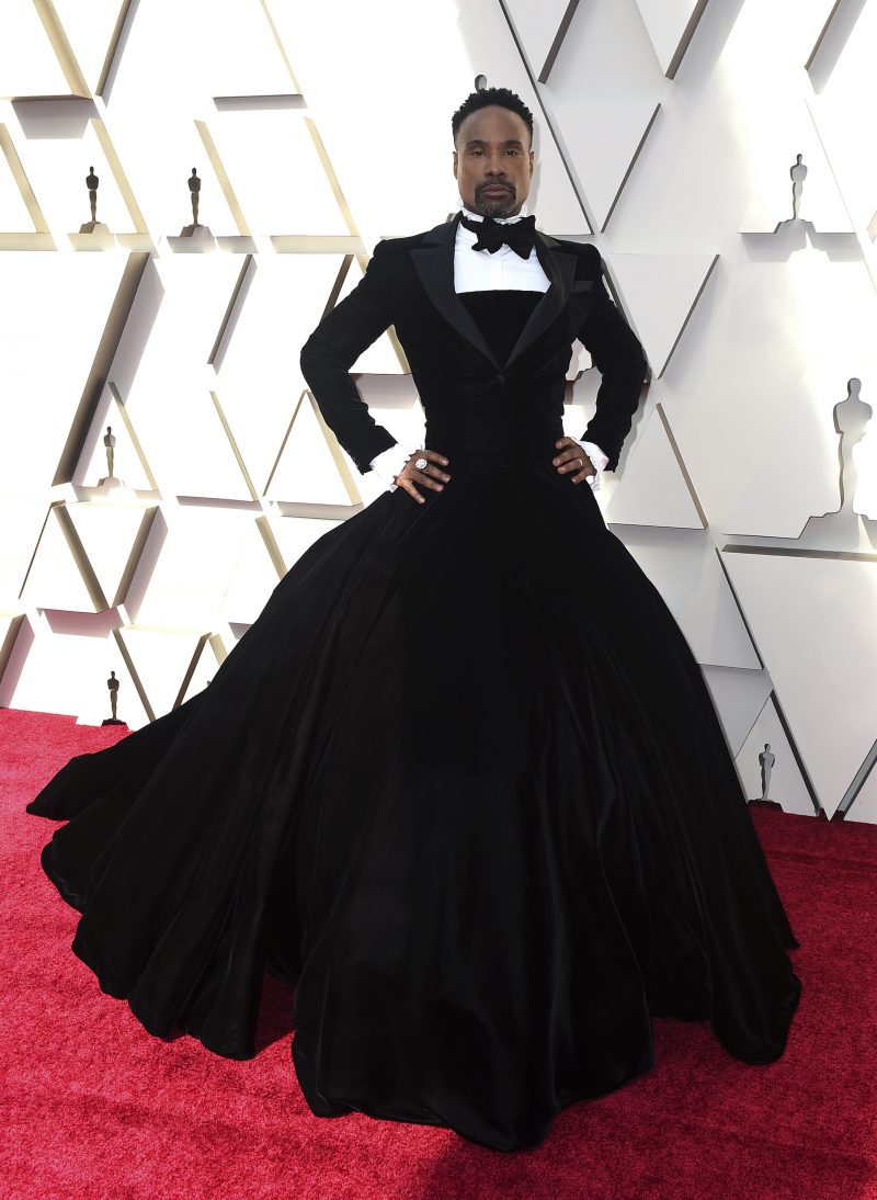 Actor Billy Porter made a statement in a tuxedo dress with a voluminous