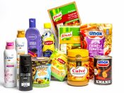 Een selectie producten van Unilever.