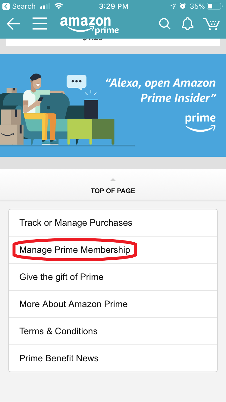 how to cancel amazon prime account free trial
