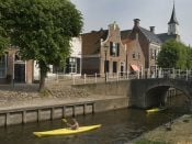 Het Friese vestingstadje Sloten. Friesland is de op een na goedkoopste provincie om in te wonen.