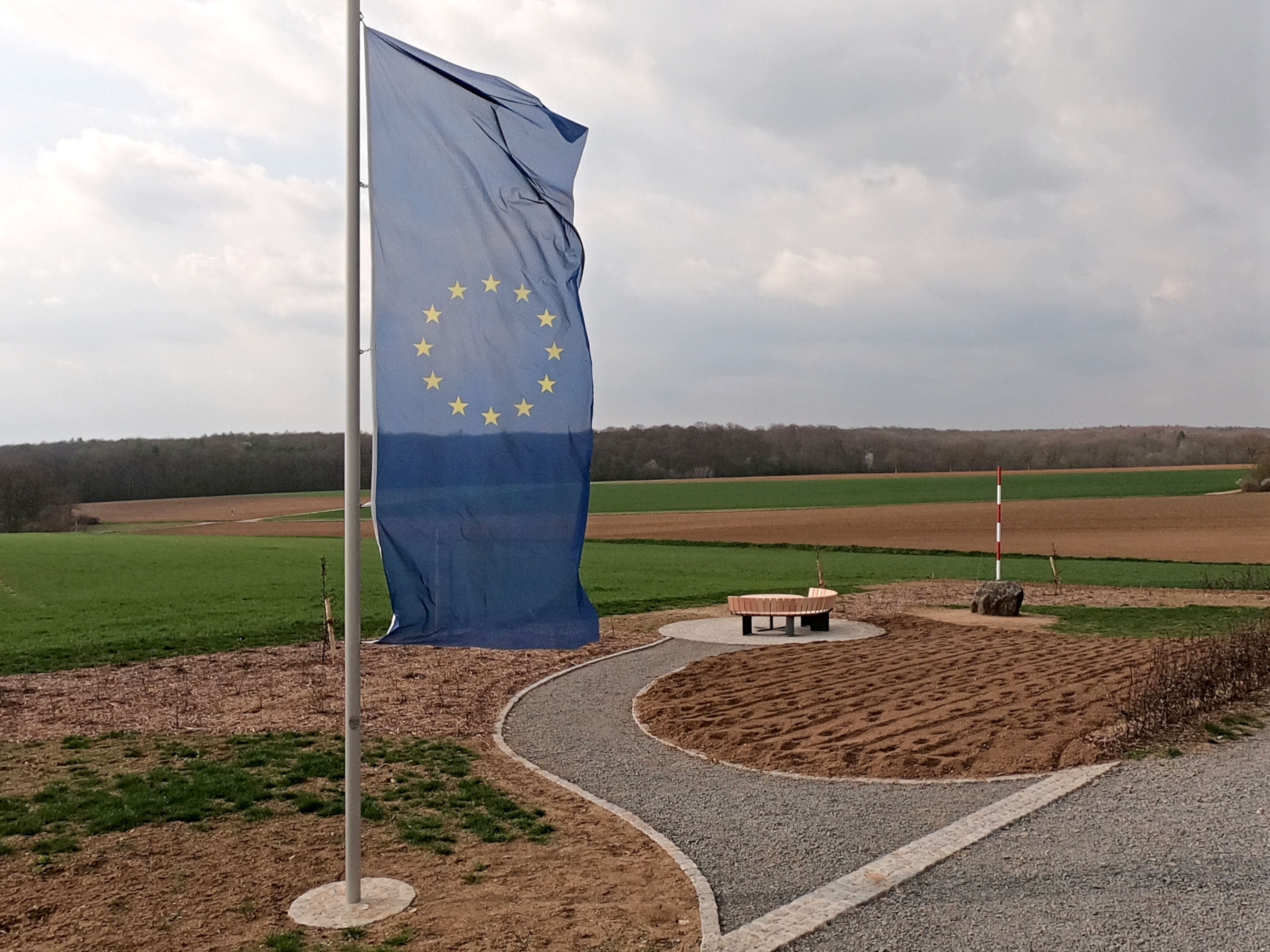 In Gadheim wappert de Europese vlag al.