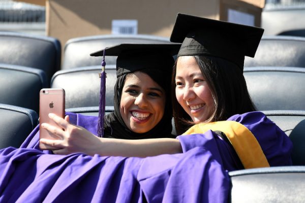 NEW YORK, NY - MAY 17: Students attend the New York University 2017 Commencement at Yankee Stadium on May 17, 2017 in the Bronx borough of New York City. (Photo by Dia Dipasupil/Getty Images)