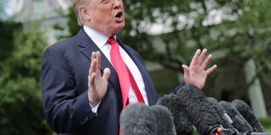 President Donald Trump heeft dit weekend zijn besluit genomen om een territoriale wateren bevond neerhaalde.
