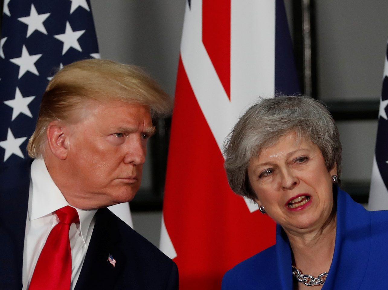 President Donald Trump en de Britse premier Theresa May.