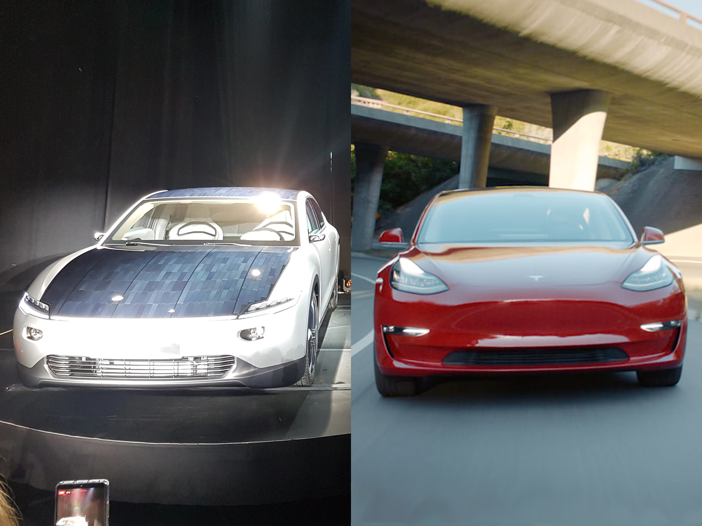 De Lightyear One en Tesla Model 3
