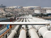 De Iraanse olieterminal Kharg waarvandaan het overgrote deel van de olie uit Iran wordt geëxporteerd.