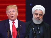 De Amerikaanse president Donald Trump en de Iraanse leider Hassan Rohani.