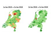 Uit de cijfers die makelaarsclub NVM donderdag publiceerde blijkt dat de gemiddelde huizenprijs in het tweede kwartaal met slechts 3 procent is gestegen, vergeleken met de eerste drie maanden van 2019. Maar hoe zit het met de huizenprijs bij jou in de buurt?