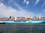 Een containerschip van Maersk.