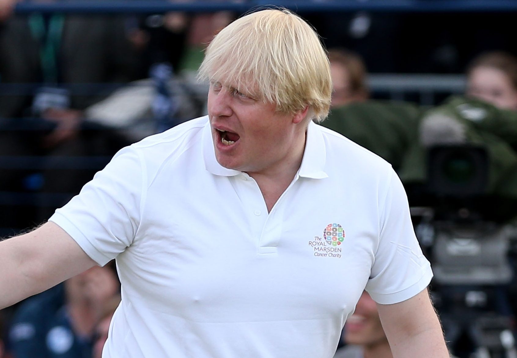 Boris Johnson heeft geoefend met golf, de sport die Donald Trump het liefst beoefent