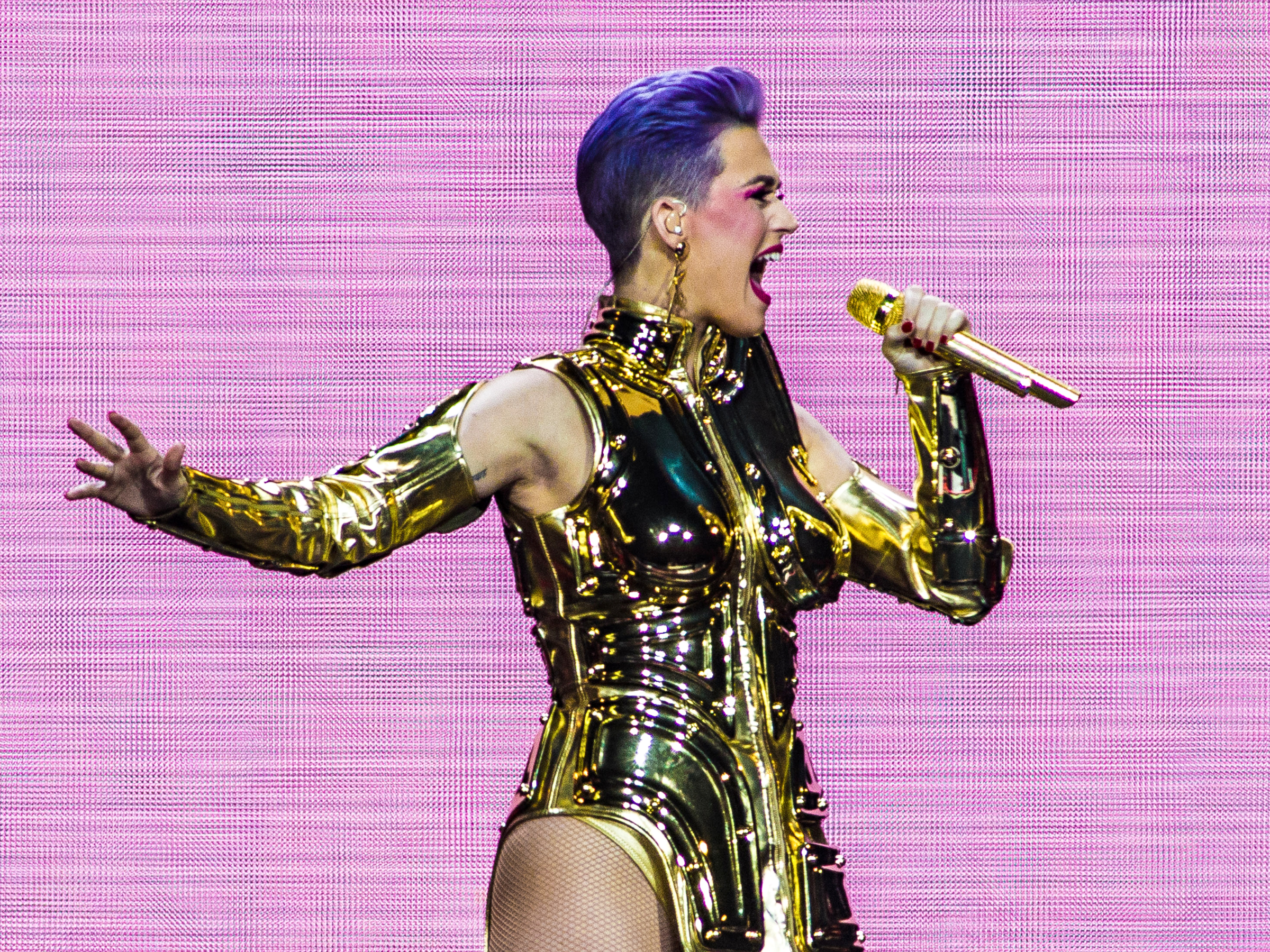 Katy Perry tijdens een optreden in de Ziggo Dome in 2018.