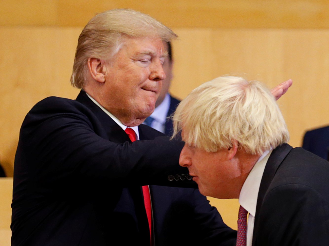 De Amerikaanse president Donald Trump en de Britse premier Boris Johnson.