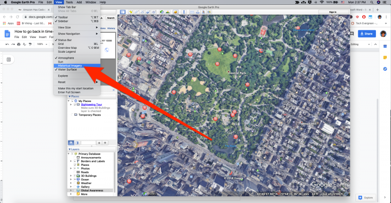 How To Go back In Time In Google Earth Using Its Historical Imagery 