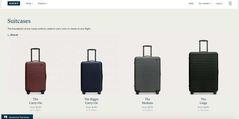 luggage bags offers