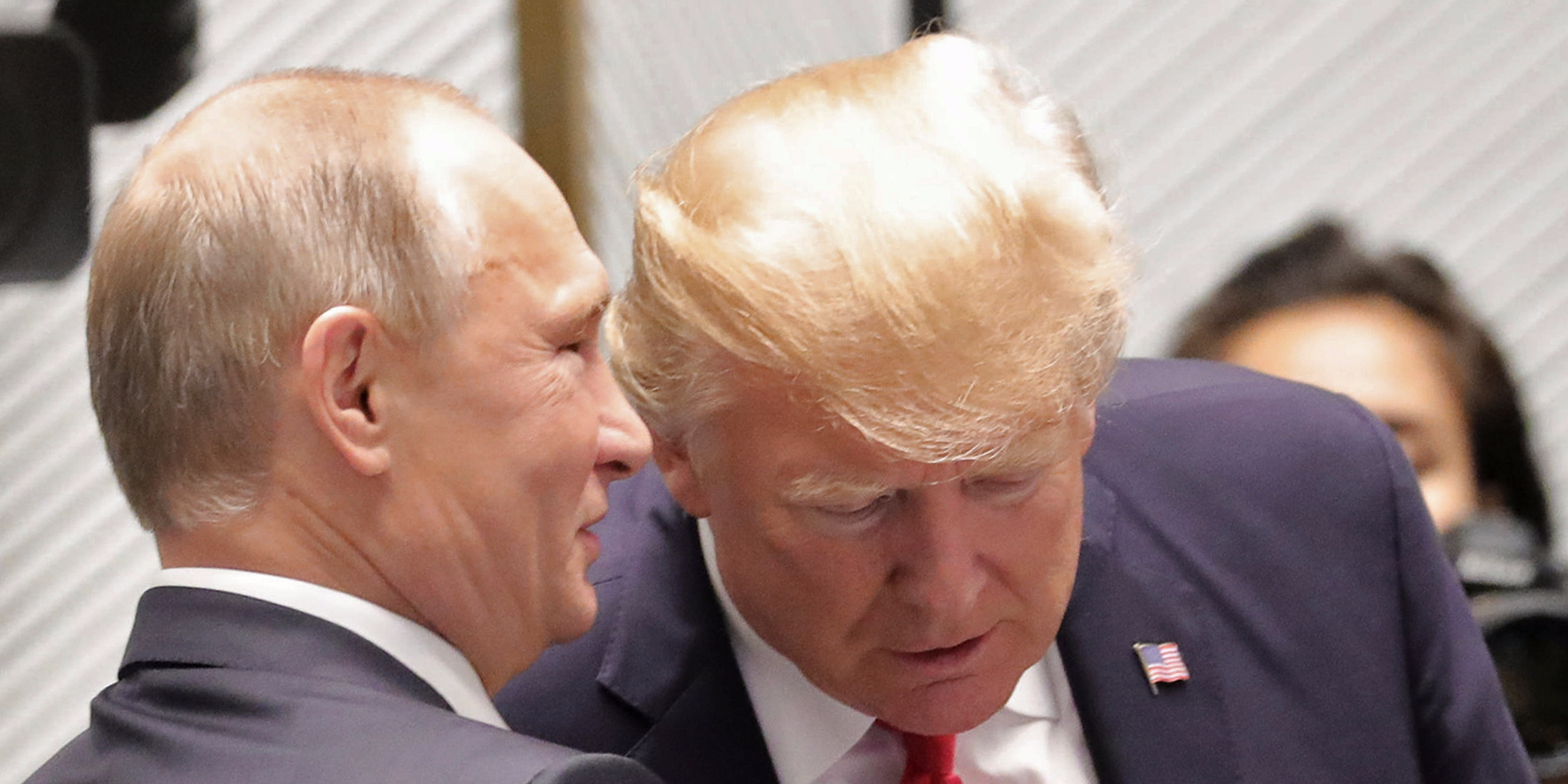 Vladimir Poetin met Donald Trump, toen nog president van de VS was. Foto: Thomson Reuters.