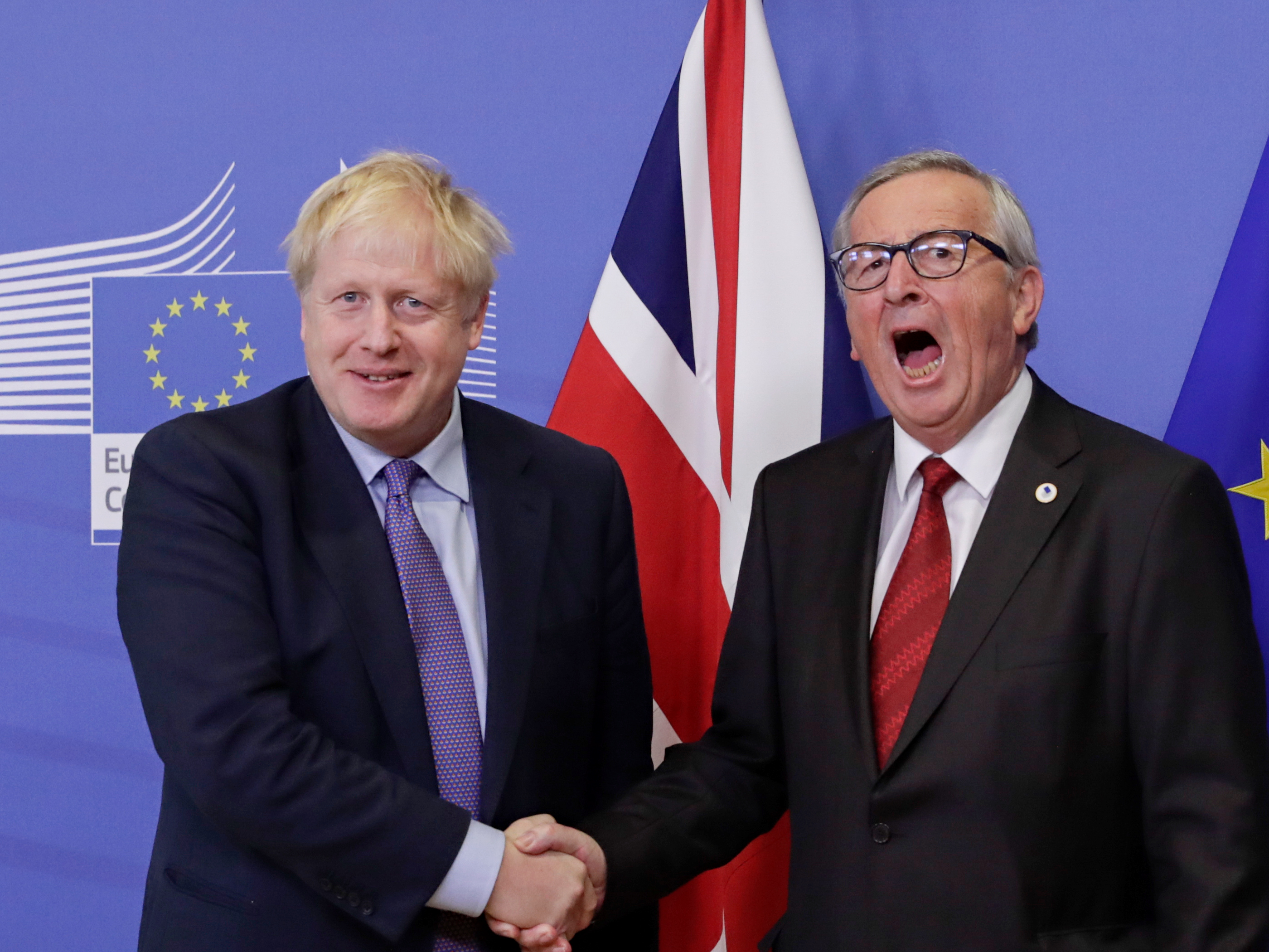 Jean-Claude Juncker en Boris Johnson