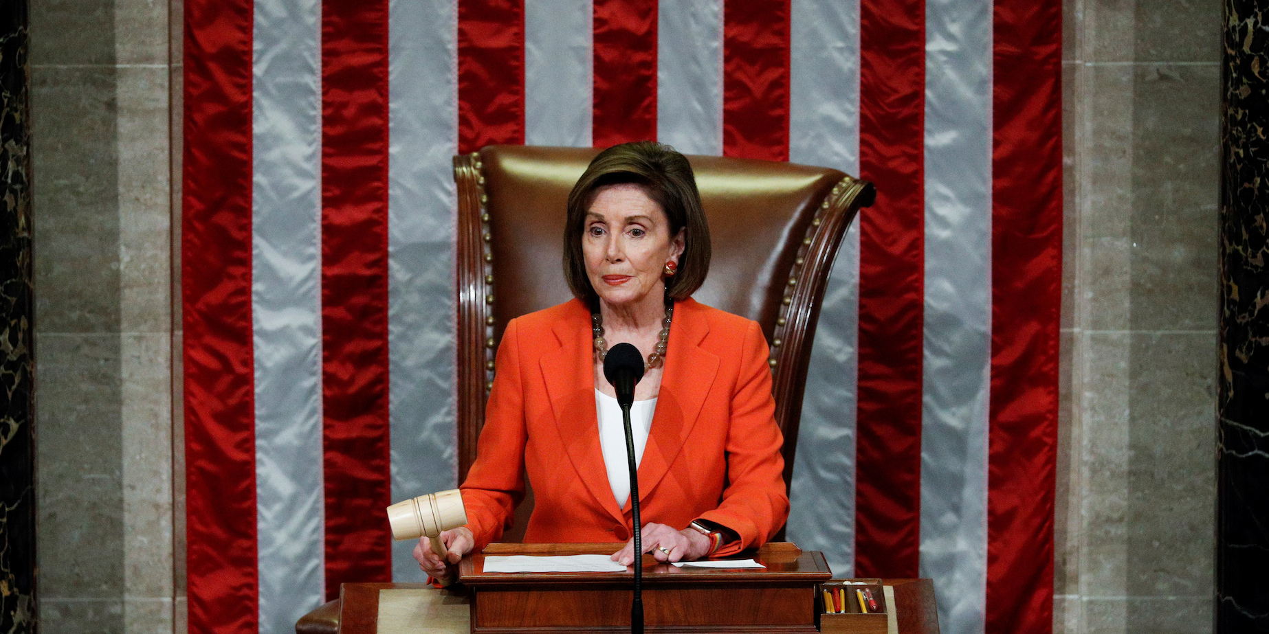 Foto: Reuters: Voorzitter van het Huis van Afgevaardigden, Nancy Pelosi.