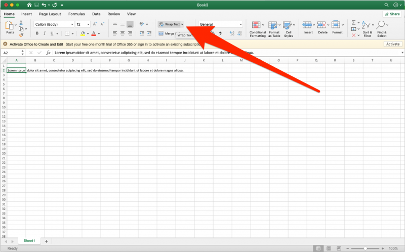 How to wrap text in Microsoft Excel in 2 ways, to make sure that all of