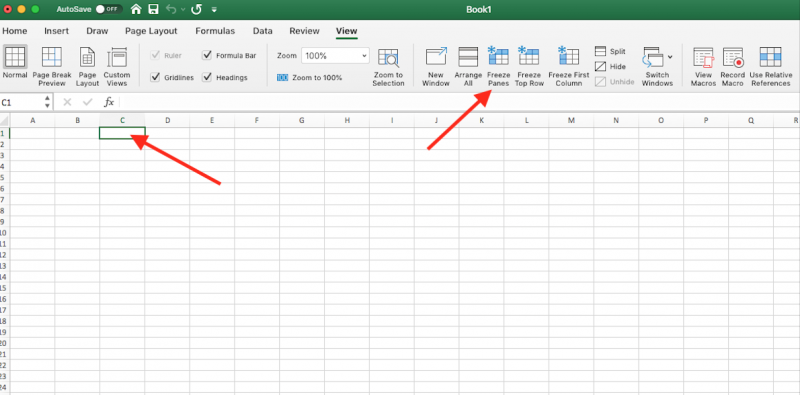 microsoft excel 2011 how to freeze first two columns