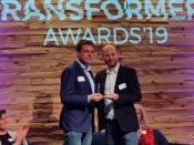 Paskal van Lomm (links) is de winnaar van de Digital Transformer Award 2019. Rechts de winnaar van vorig jaar: Hans Böhn van Beerwulf.
