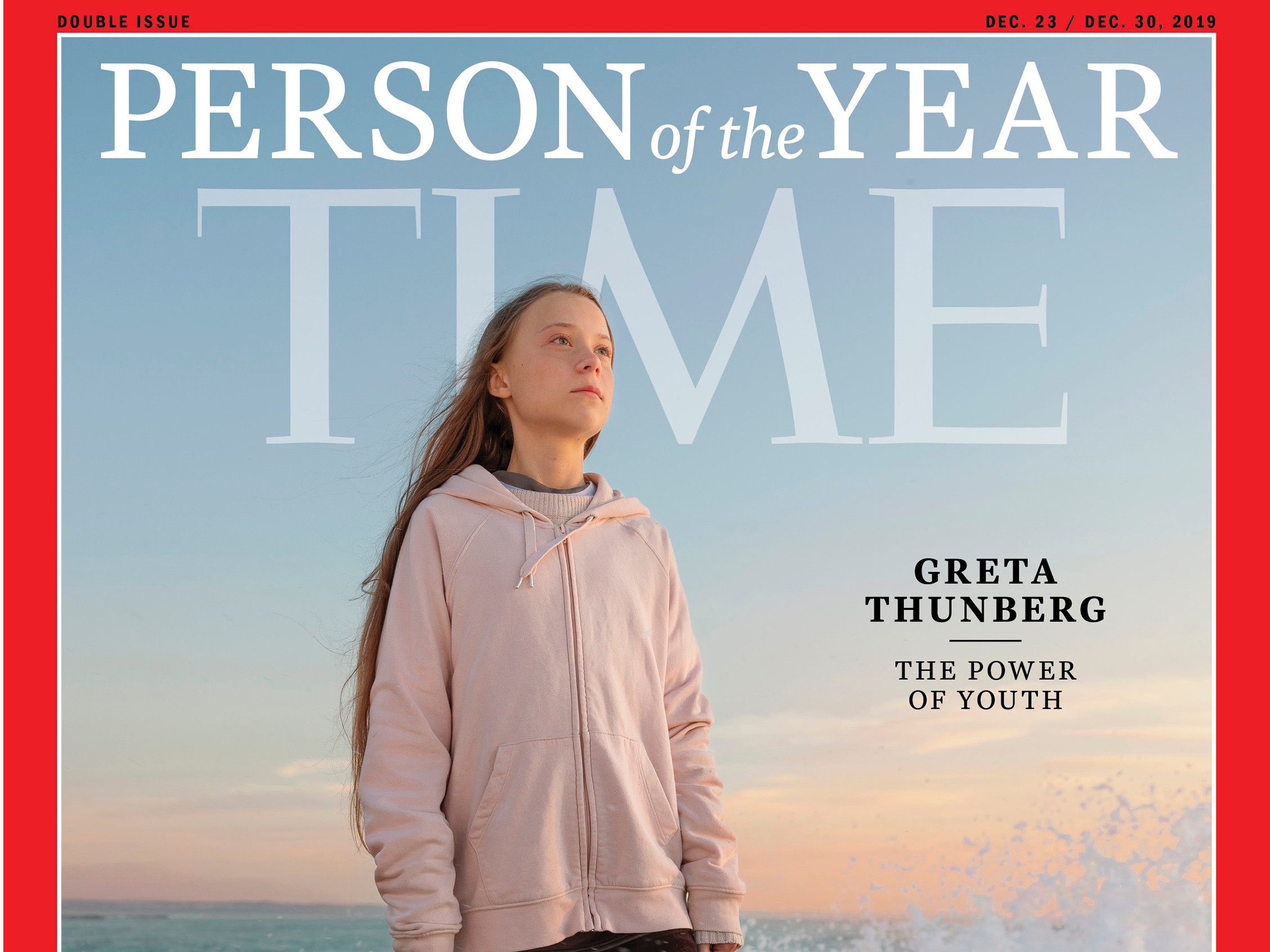 Greta Thunberg op de cover van Time Magazine. Foto: Time via AP