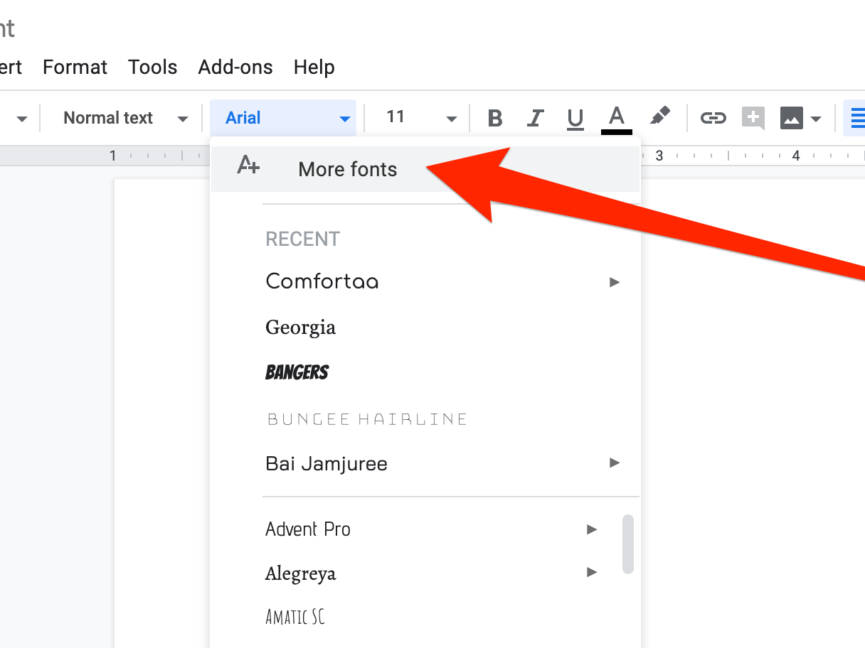 are fonts in google docs free domain