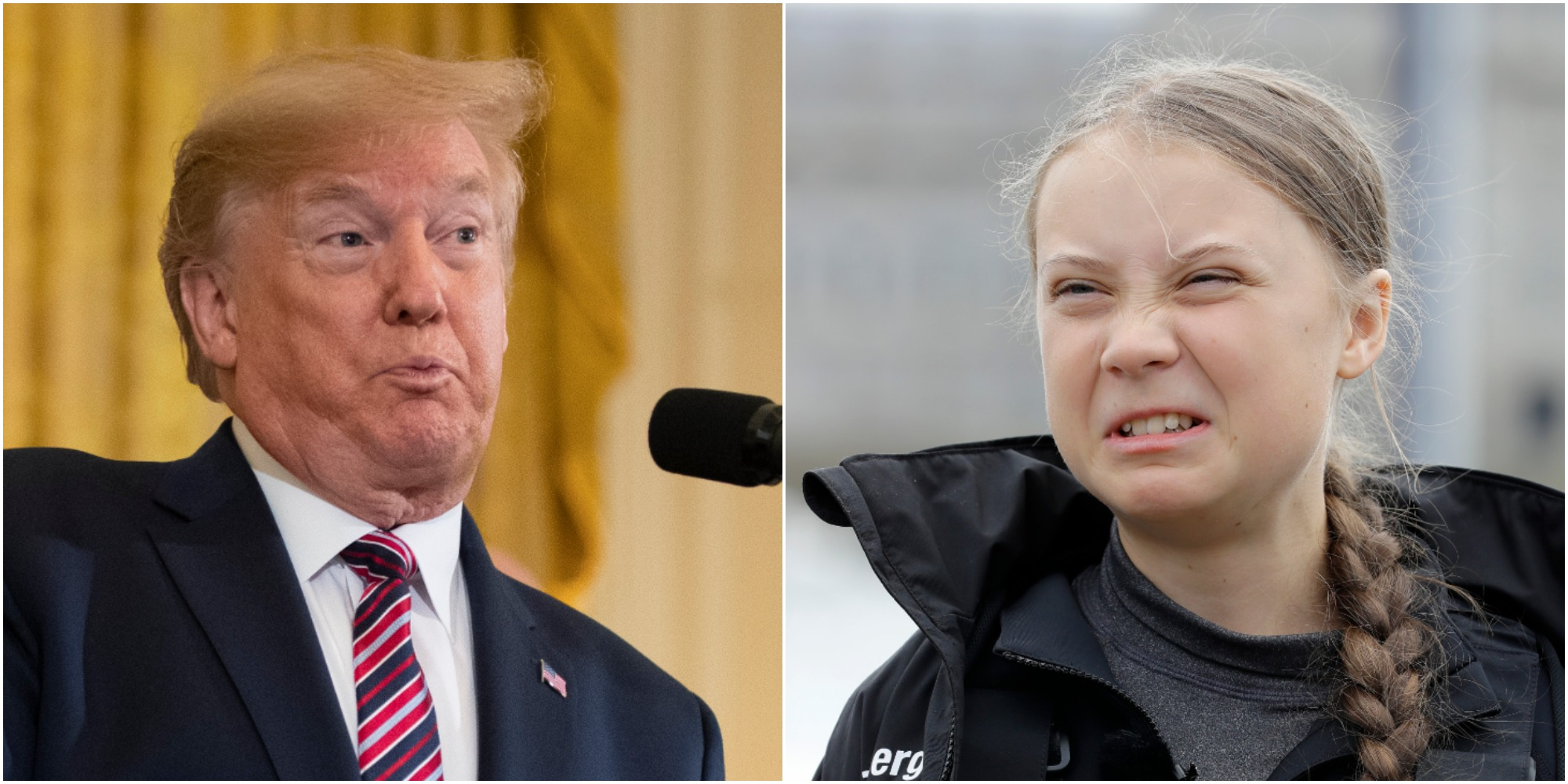 Donald Trump en Greta Thunberg
