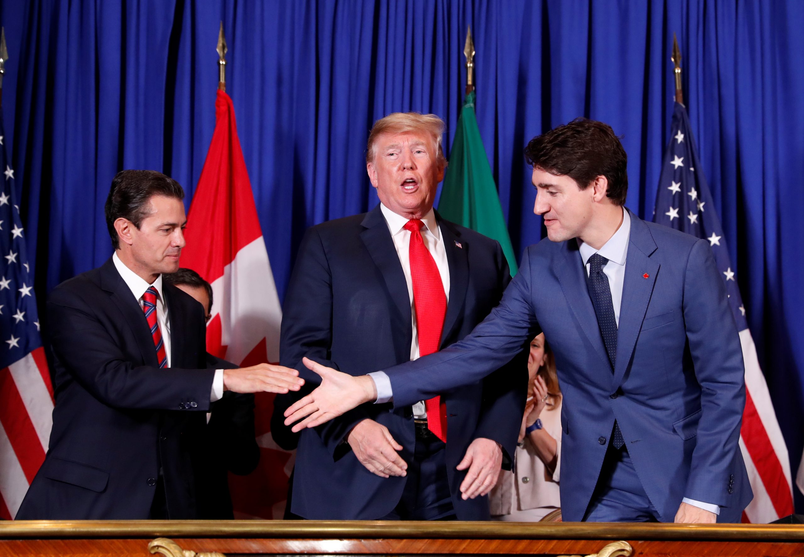 De leiders van Mexico, de VS en Canada.