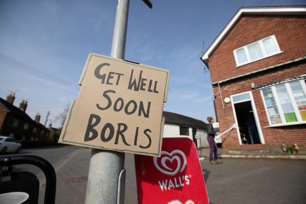 Een anonieme beterschapswens aan Boris Johnson Een anonieme beterschapswens aan Boris Johnson
