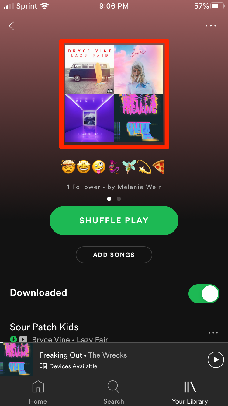 Spotify change playlist cover app computer