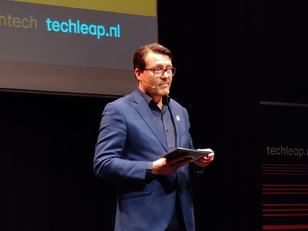 Prins Constantijn tijdens de lancering van Techleaps actieplan.