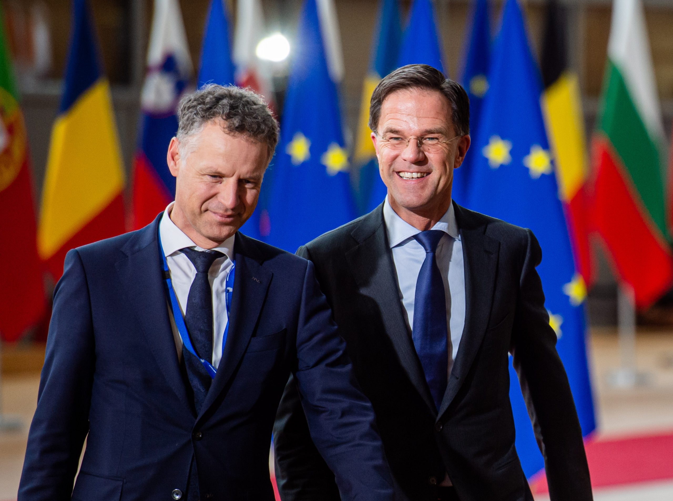 Minister-president Mark Rutte voor aanvang van de extra Europese top