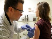 Een test met een vaccin tegen het coronavirus
