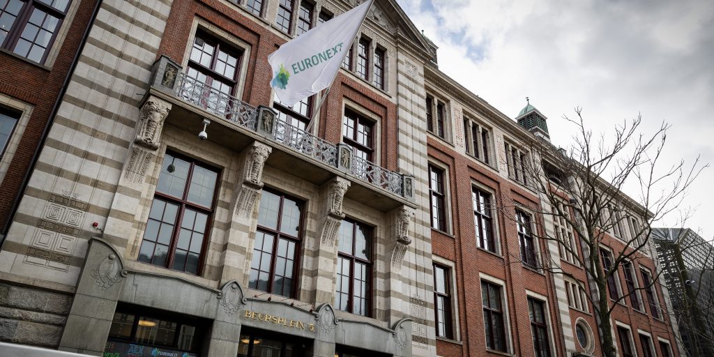 De Amsterdamse aandelenbeurs.