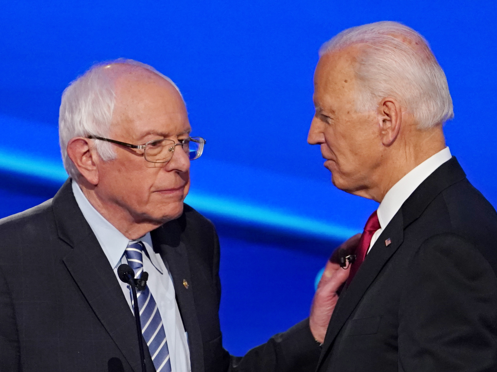 Bernie Sanders en Joe Biden