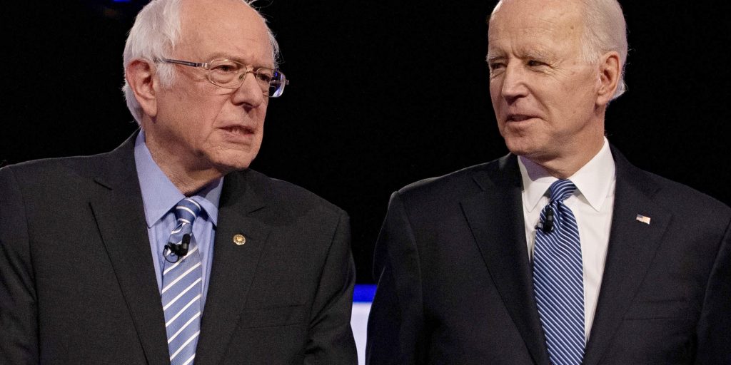 Bernie Sanders en Joe Biden