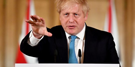 De Britse premier Boris Johnson