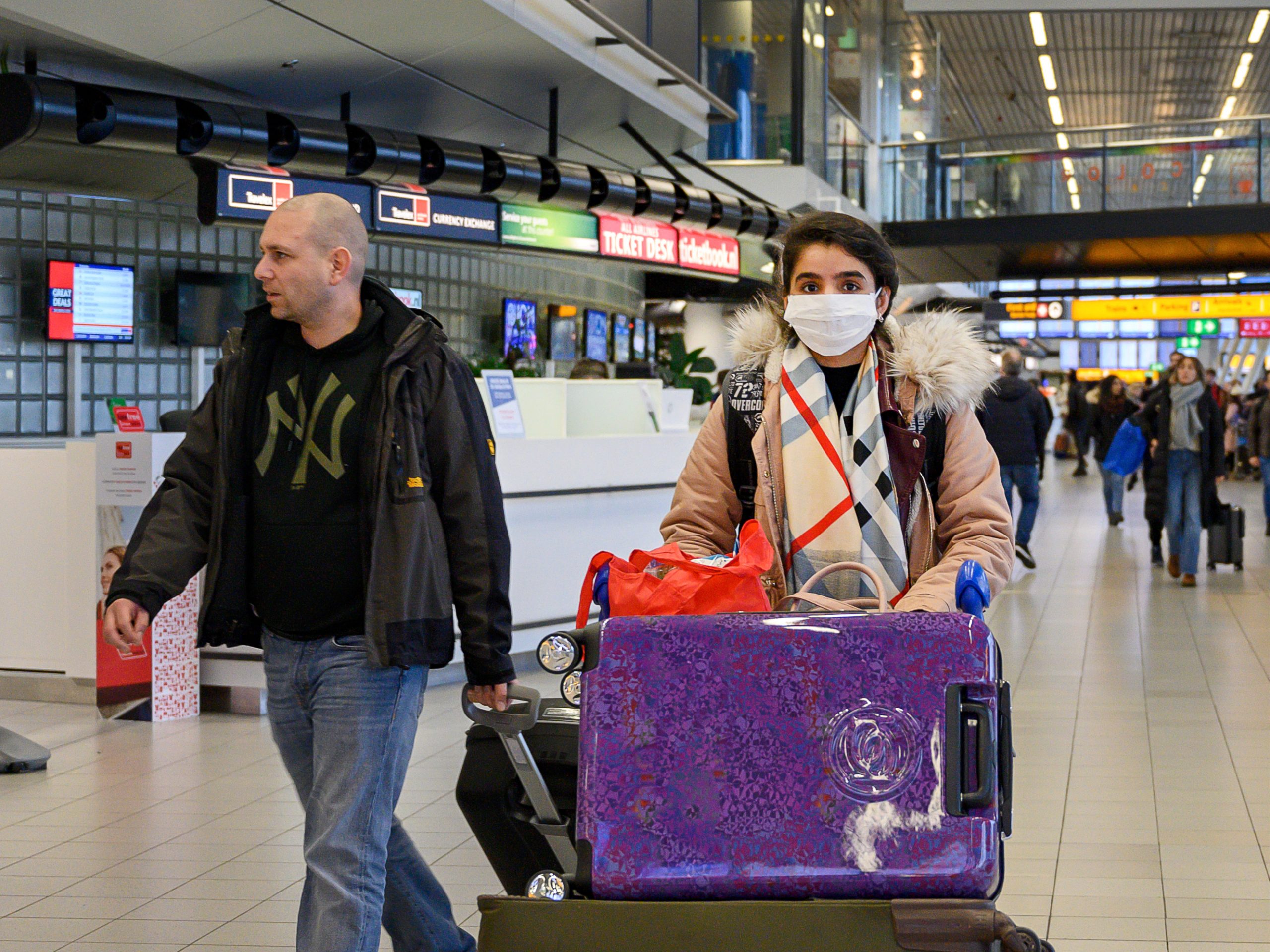 Passagiers op Schiphol