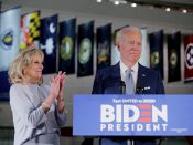 Presidentskandidaat Joe Biden en zijn vrouw Jill