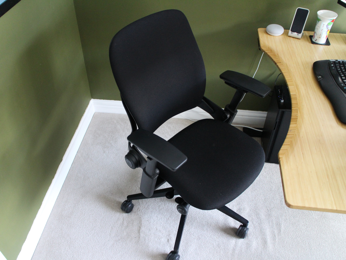 This fully adjustable office chair relieves my back pain and supports